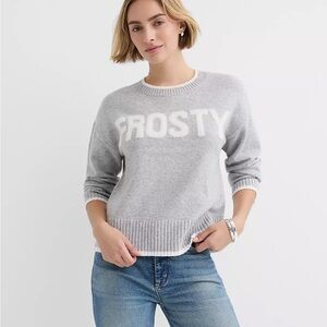 LOFT Frosty Everyday Graphic Knit Sweater
